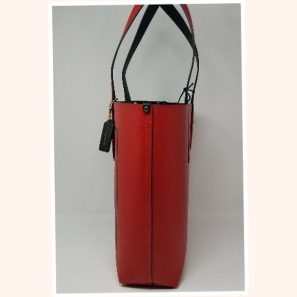 Coach Disney Mickey Mouse X Keith Haring Electric Red Leather Highline Tote - Picture 5 of 8